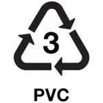 Symbool voor het recyclen van PVC-verpakkingen